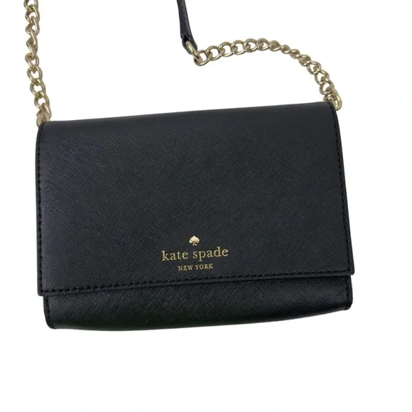 Kate Spade Cedar Street Cami Mini Crossbody Evening Bag Saffiano Leather Black - Picture 11 of 16